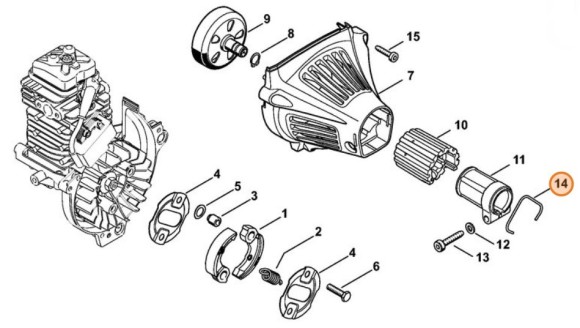 Пружинне стопорне кільце STIHL 94576214482