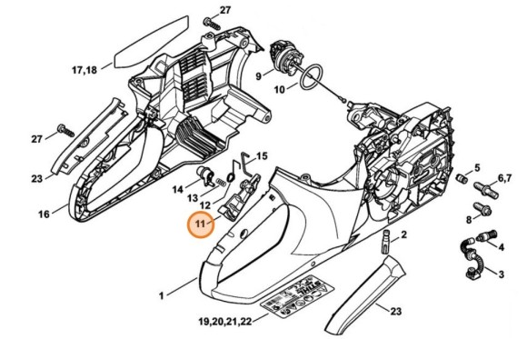 Рукоятка перемикання STIHL 12504352401