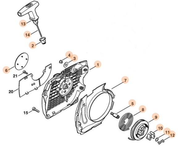 Корпус вентилятора с пусковым устройством (11380802150)