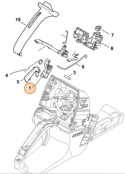 Основной рычаг управления дросселем (11441821000)