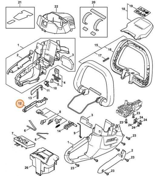 Рукоятка перемикання STIHL 45214352400