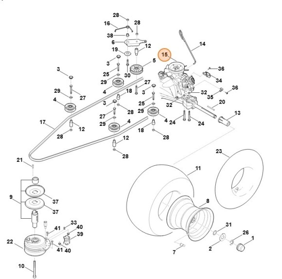 Коробка передач T2-CHBF-2X3C-17X1 STIHL 61656400100