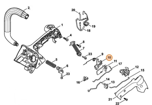 Основной рычаг управления дросселем (11451821000)