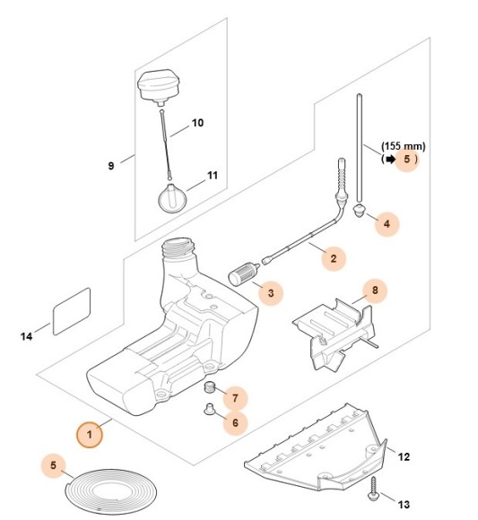 Паливний бак STIHL 41283500401