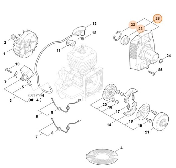 Корпус муфти STIHL 41281600601