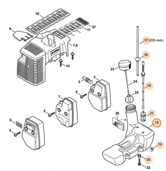 Паливний бак STIHL 41343500400
