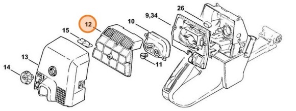 Половина фильтра воздуха (11281201605)