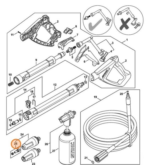 Ремкомплект для роторной форсунки (49500071003)