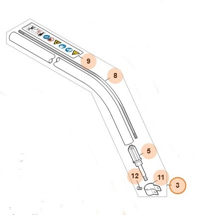 Стрела O 25,4x1385 мм (41407101705)