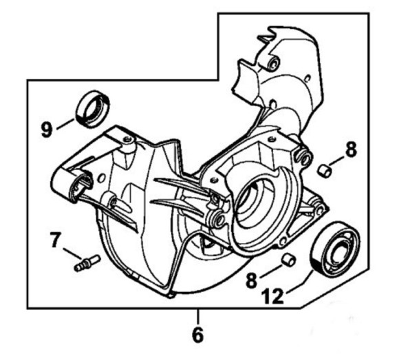 Половина картера – сторона вентилятора STIHL 42380202613