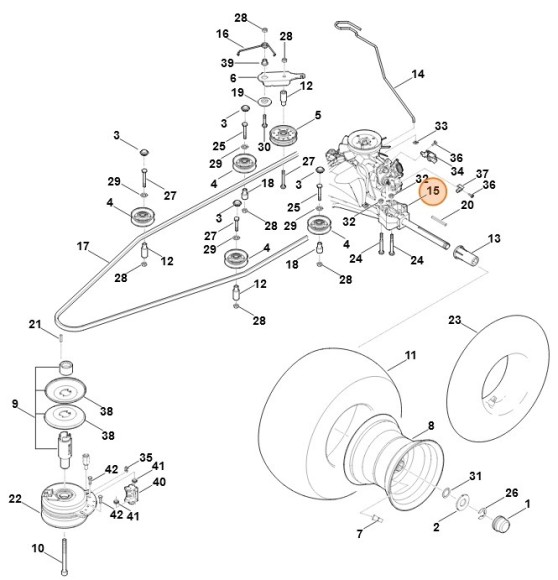 Коробка передач T3-CHBF-2X3C-1TX4 STIHL 61706400130