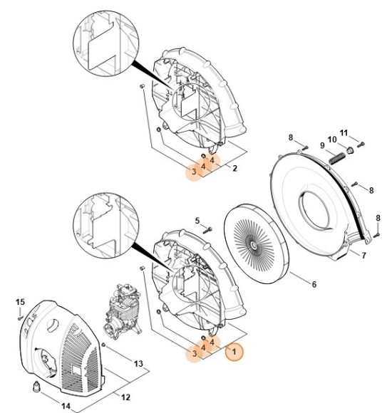 Корпус воздуходувки (42827004107)