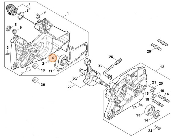 Радіальний шарикопідшипник 6203 STIHL 95030036677