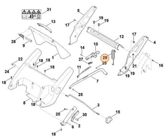 Пружина растяжения (63407035100)