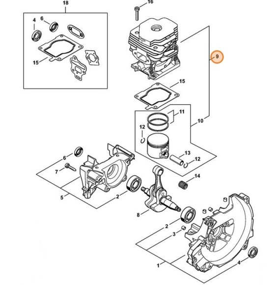 Цилиндр с поршнем? 44,7 мм (41480201200)