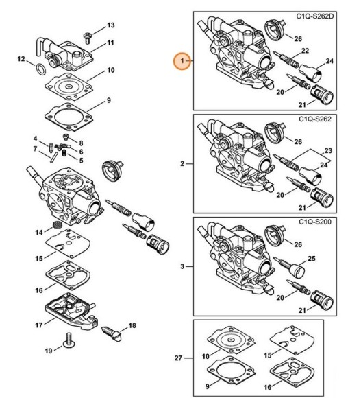 Карбюратор C1Q-S262E (11461200604)
