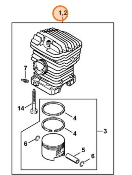 Цилиндр с поршнем? 46 мм (11270201217)