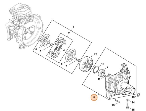 Корпус муфти STIHL 41471600617