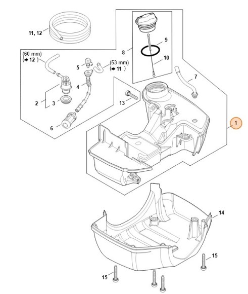 Паливний бак STIHL 41473500408