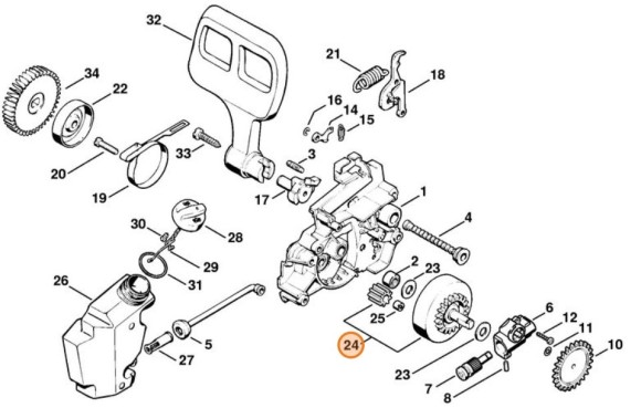 Комплект - Зубчате колесо з шестірнею STIHL 12060071002