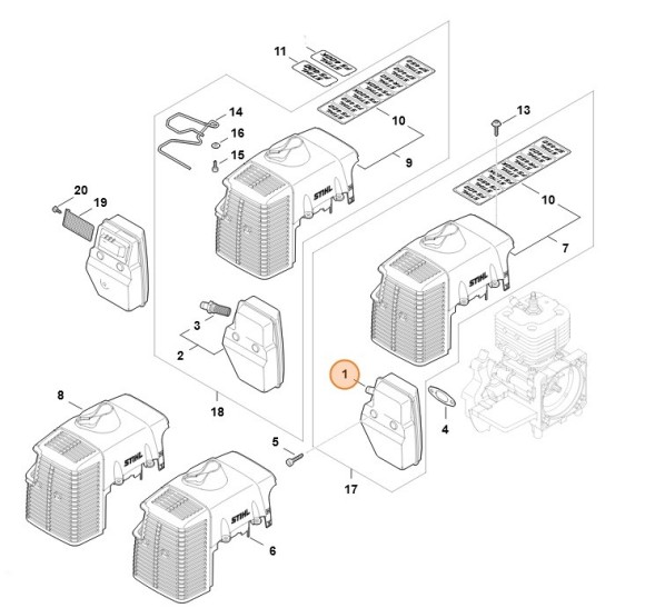 Глушитель выхлопа (41281400602)