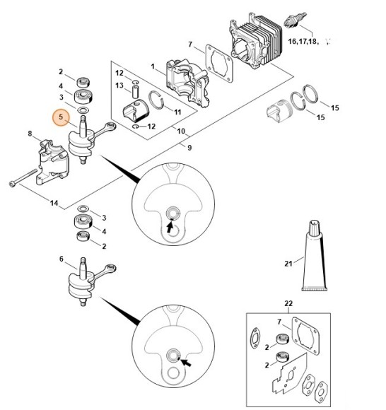 Колінчатий вал STIHL 42280300402