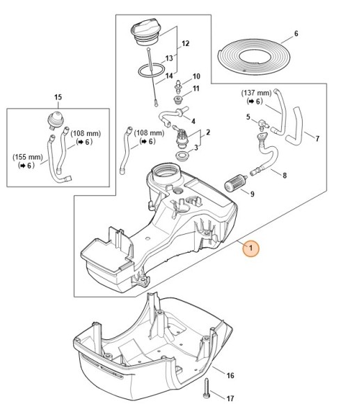 Паливний бак STIHL 41483500403