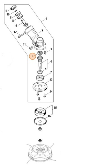 Радіальний ширикопідшипник DIN625-600 STIHL 95030030216