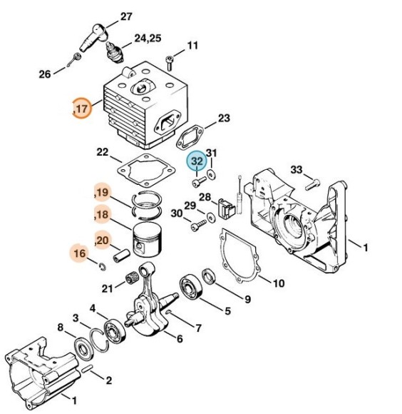Цилиндр с поршнем? 46 мм (42030201201)