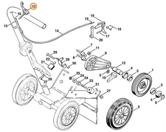 Регулювальний важіль STIHL 42011800700