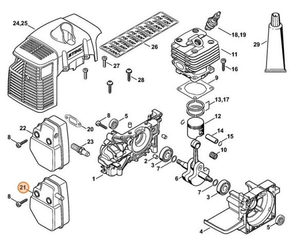 Глушитель выхлопа (41341400603)