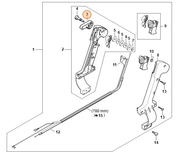 Установочний важіль STIHL 42031822900