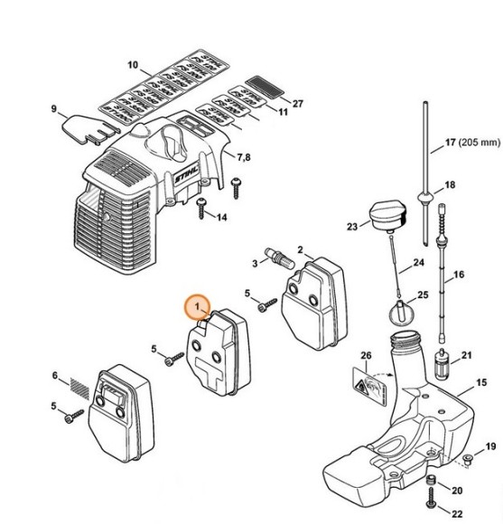 Глушитель выхлопа (41341400613)