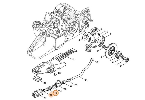 Патрубок для приєднання шланга (пластмасса) STIHL 42017007300