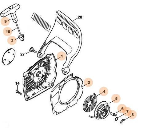 Корпус вентилятора STIHL 11430802103