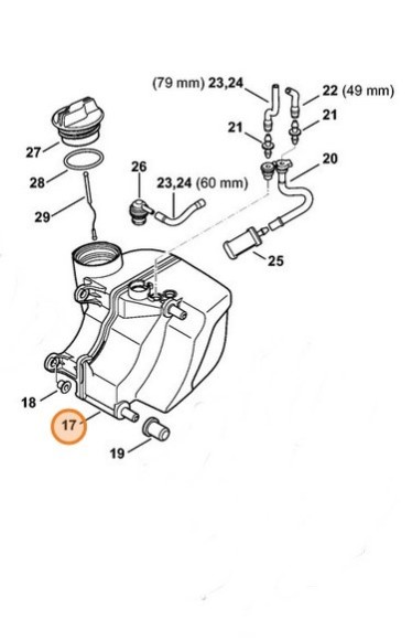 Паливний бак STIHL 41803500434