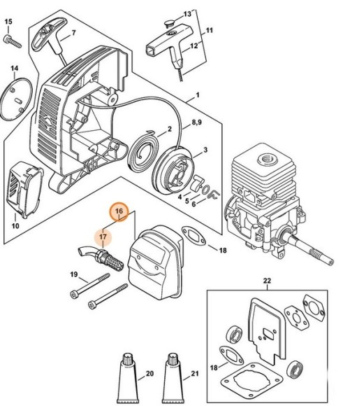 Глушитель выхлопа (41401400607)