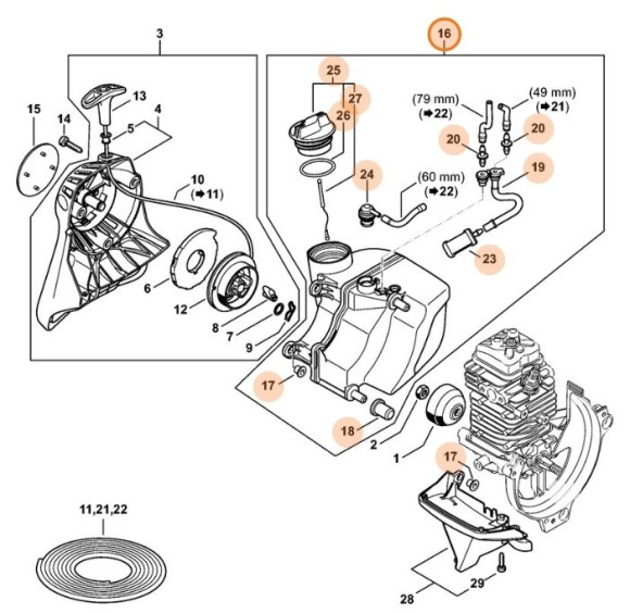 Паливний бак STIHL 41823500401