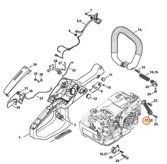 Антивібраційна пружина STIHL 11457908302