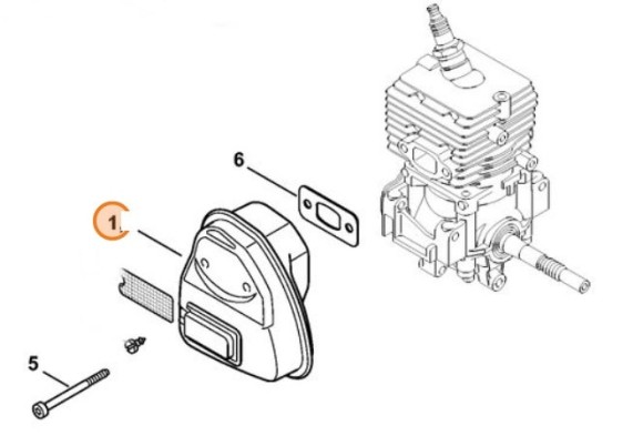 Глушитель выхлопа (41441400604)
