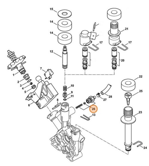 Патрубок для приєднання шланга STIHL 47437007301