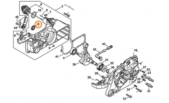 Ущільнююче кільце вала 15 х 22 х 4 STIHL 96400031560 Ущільнююче кільце вала 15 х 22 х 4 STIHL 96400031560