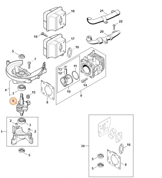 Колінчатий вал STIHL 42370300404