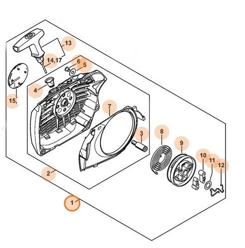 Корпус вентилятора з пусковим пристроєм STIHL 11440802102