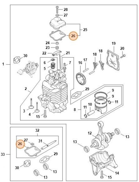 Ущільнення STIHL 42830290500