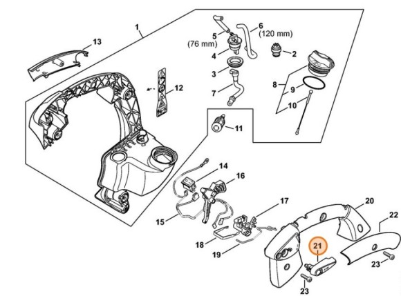 Установочний важіль STIHL 42411822900