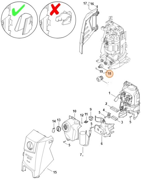 Патрубок для приєднання шланга STIHL 49507007300