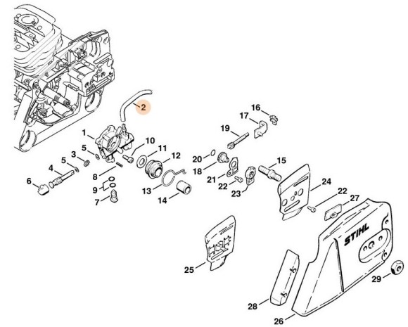 Комплект - Масляний шланг STIHL 11240071010