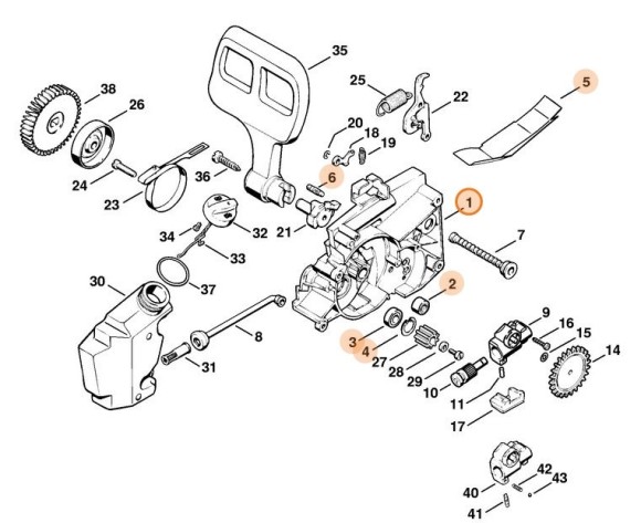Корпус передачі STIHL 12076400500
