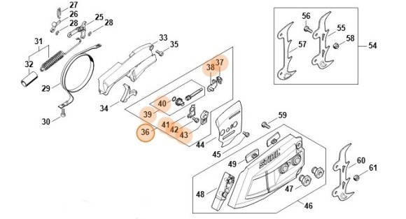 Комплект натягу ланцюга STIHL MA020071002 Комплект натягу ланцюга STIHL MA020071002